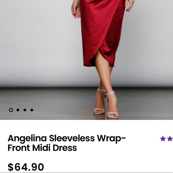 Angelina Sleeveless Wrap Front Midi Dress - Picture 5 of 5